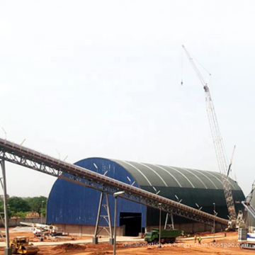 Estructura de acero galvanizado Diseño de techo arqueado Espacio de almacenamiento de almacenamiento aditivo de marco